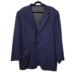 Linea Trussini Nuova Men's Sports Coat w/ Loro Piana Bemberg Wool, Navy Size 48L